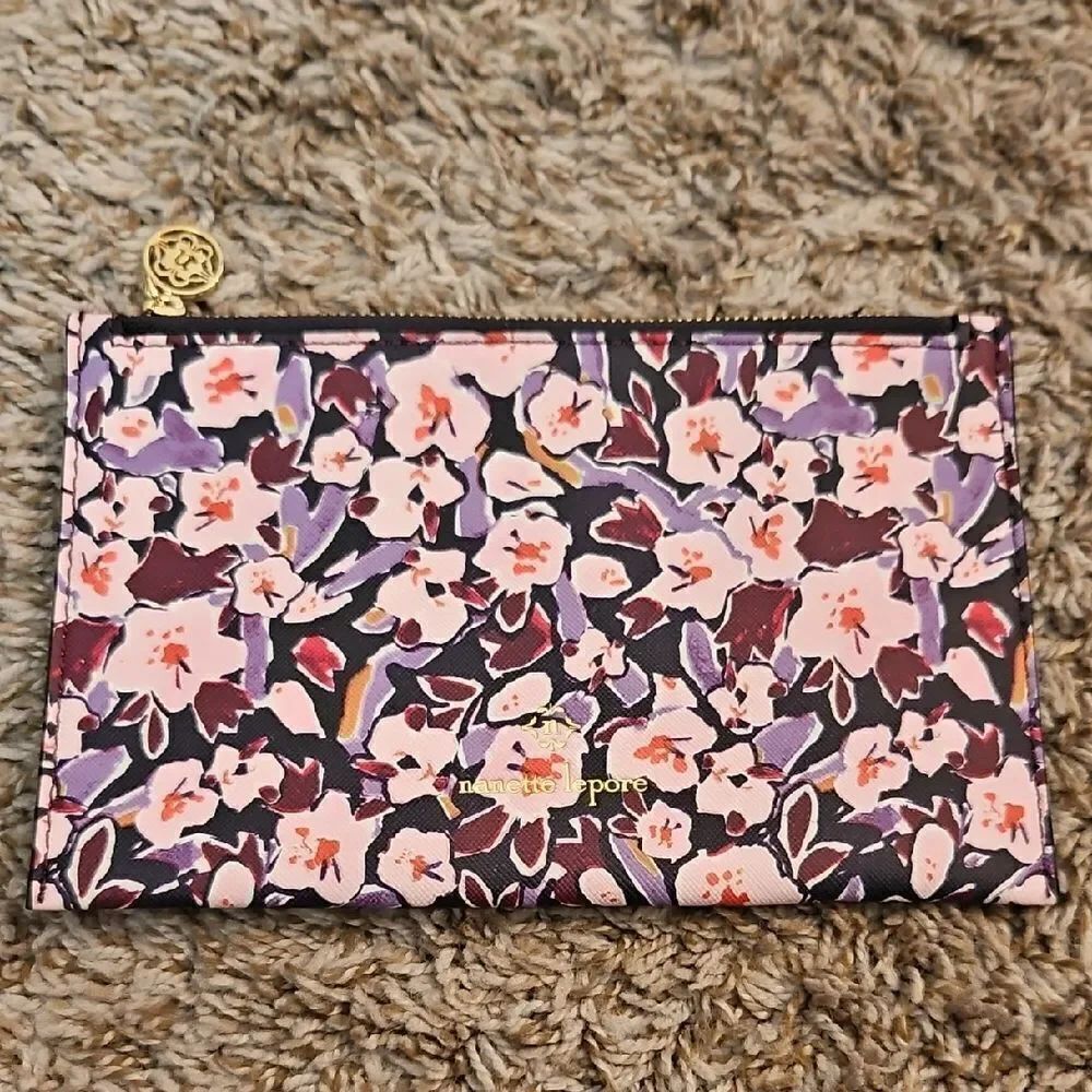 Nanette Lepore Plum Blossom Zipper Pouch
